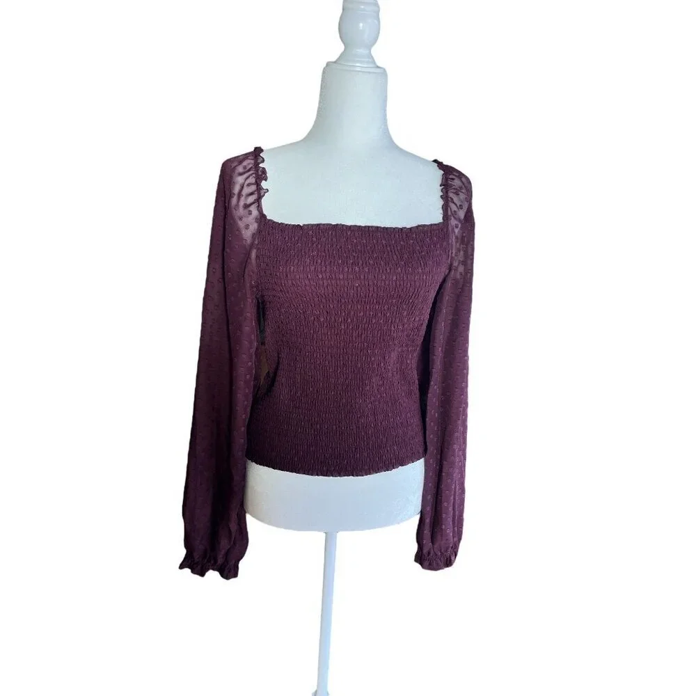 Laundry By Shelli Segal Women's Top with slightly puffed sleeves Size M - Picture 4 of 7
